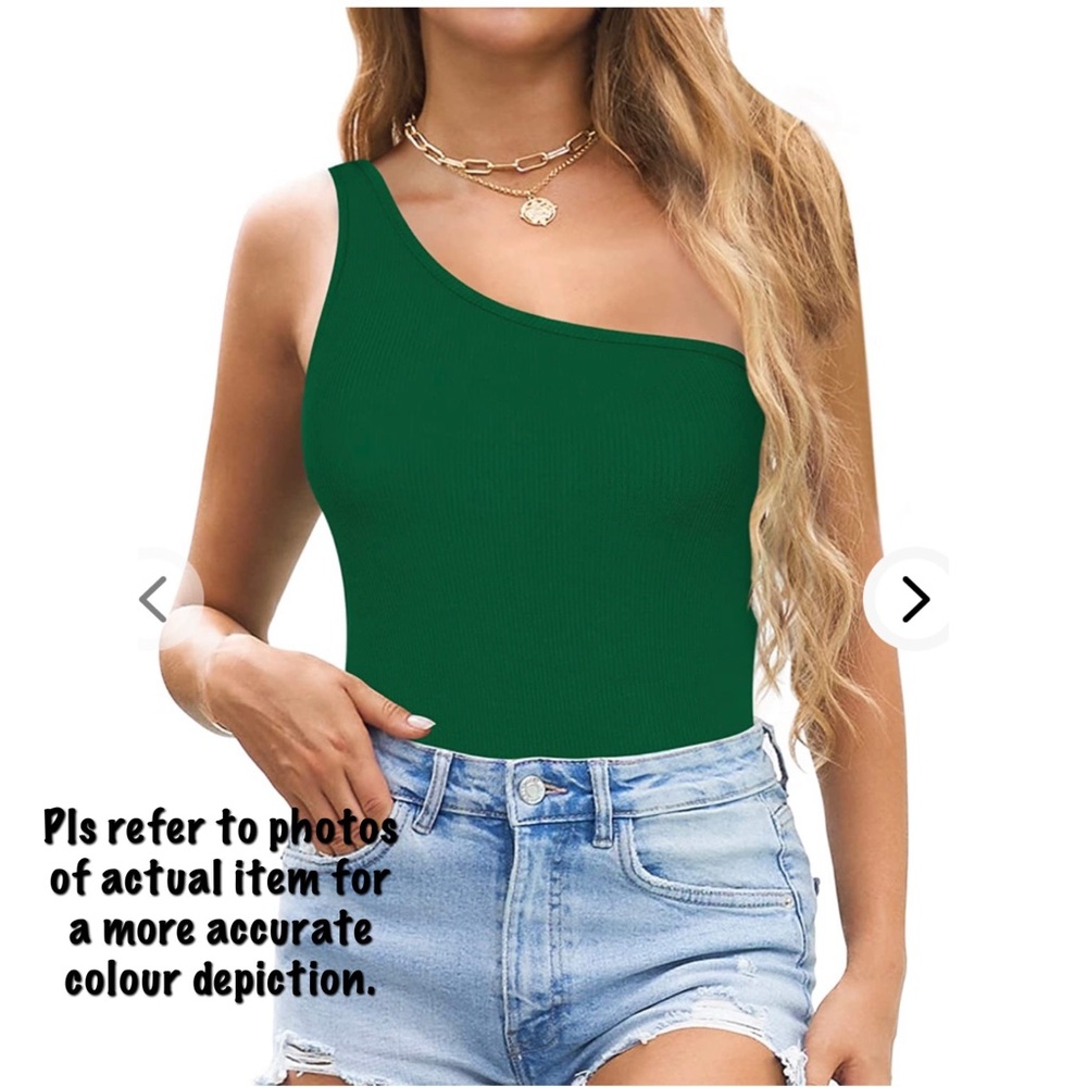 👯‍♀️Host Pick⚡️ One Shoulder Ribbed Top